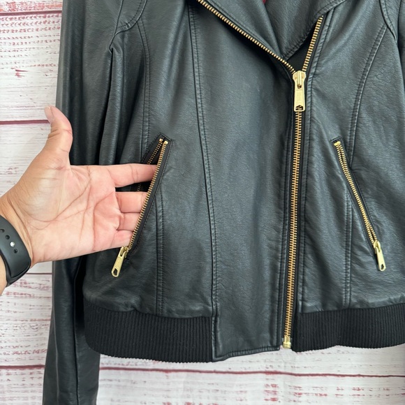 Free People Faux Leather Moto Lined Jacket - Picture 2 of 9